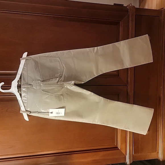 Citizens of Humanity Isola Cropped Boot Recycled Leather in Cashew Patent  - Picture 4 of 4